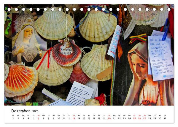 Produktbild: Jakobsweg - Camino Portugues Central (Tischkalender 2026 DIN A5 quer), CALVENDO Monatskalender