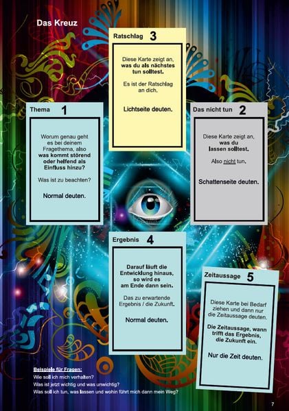 Produktbild: Legeschablonen Lenormand, Tarot als Unterlage beim Kartenlegen
