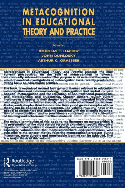 Produktbild: Metacognition in Educational Theory and Practice