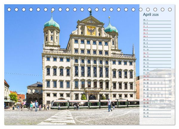Produktbild: Romantisches Augsburg (Tischkalender 2026 DIN A5 quer), CALVENDO Monatskalender
