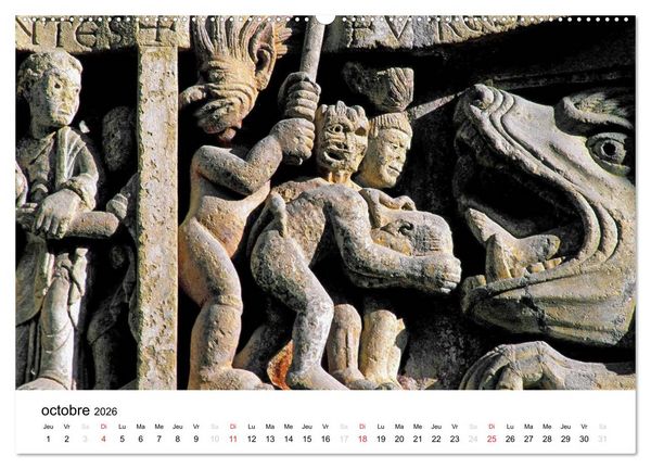 Produktbild: Abbatiale de Conques (Calendrier mural 2026 DIN A2 vertical) calendrier de bureau