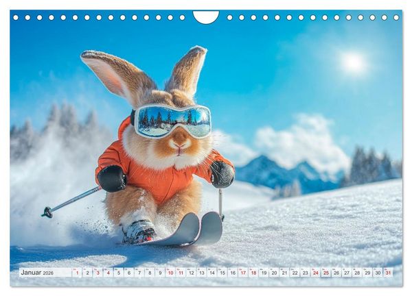 Produktbild: Kaninchen auf Reisen (Wandkalender 2026 DIN A4 quer), CALVENDO Monatskalender