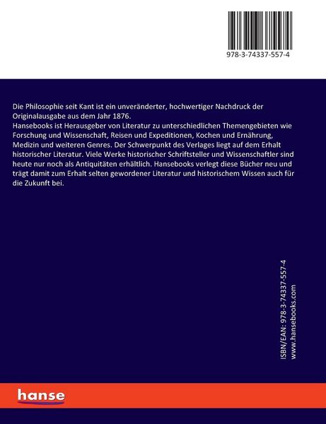 Produktbild: Die Philosophie seit Kant