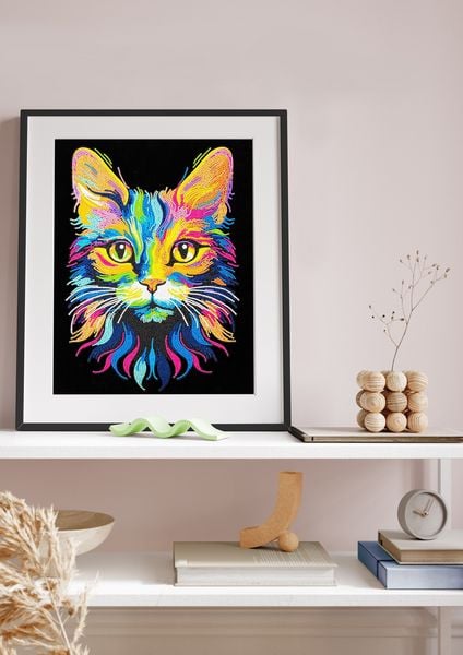 Produktbild: DIAMOND DOTZ - Diamond Painting Neon Katze