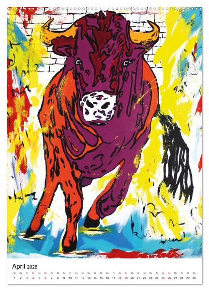 Produktbild: Pop Art Animals - Atelier Zippo (Wandkalender 2026 DIN A2 hoch), CALVENDO Monatskalender