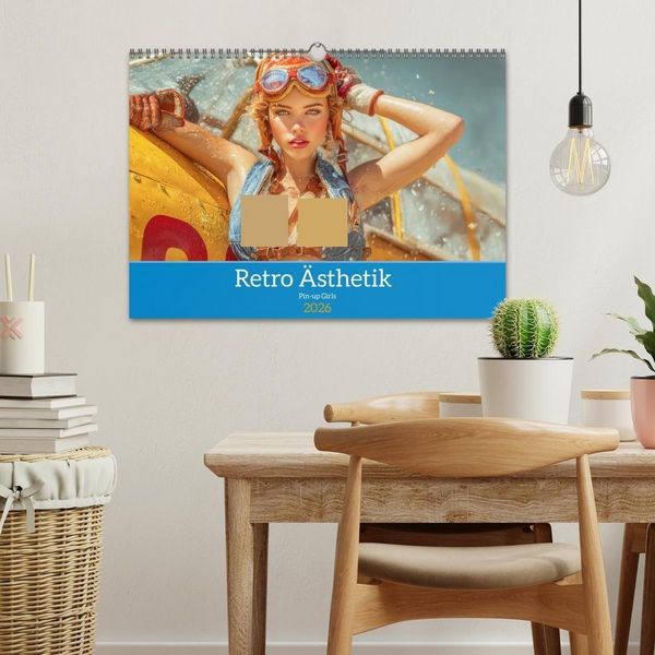 Produktbild: Retro &Auml;sthetik &ndash; Pin-up Girls (Wandkalender 2026 DIN A3 quer), CALVENDO Monatskalender
