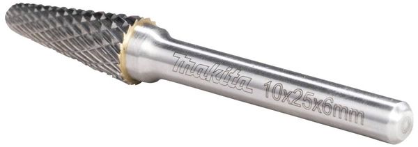 Produktbild: Makita B-52819 Fr&auml;sstift Hartmetall Rundkegel Produktabmessung, &Oslash; 10 mm Arbeits-L&auml;nge 25 mm Schaftdurchmesser 6 mm 1 St&uuml;ck