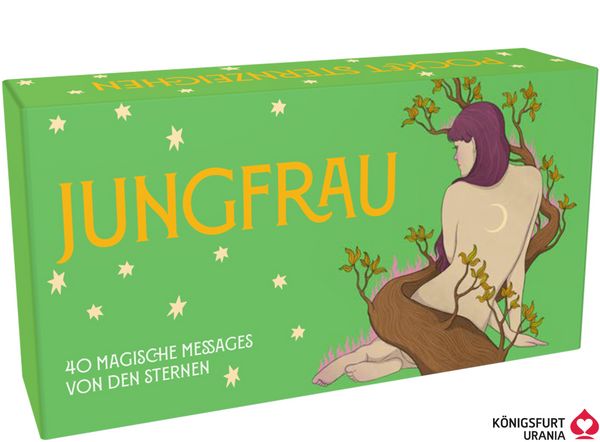 Produktbild: Sternzeichen Jungfrau 40 Karten in Magnetschachtel mit Metallicfolie - Magische Messages von den Sternen