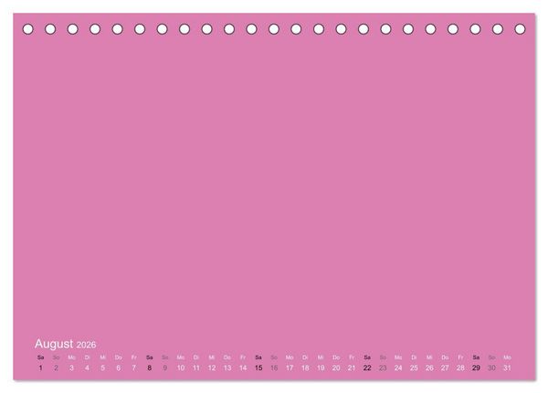 Produktbild: Bastelkalender - Pink (Tischkalender 2026 DIN A5 quer), CALVENDO Monatskalender