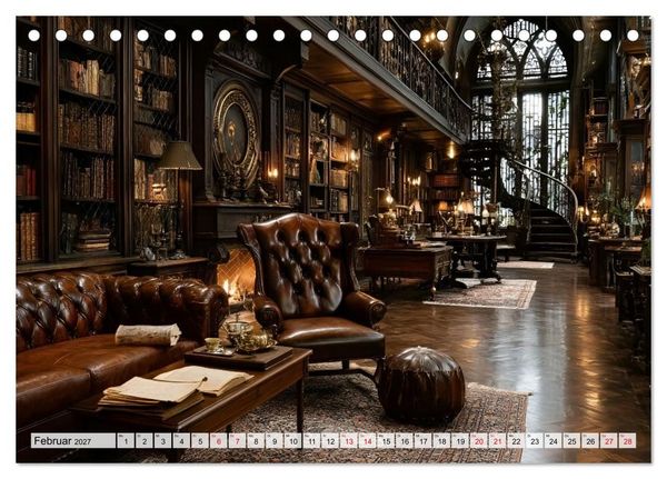 Produktbild: Geheime Bibliotheken der alten Welt (Tischkalender 2027 DIN A5 quer), CALVENDO Monatskalender