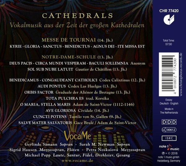 Produktbild: Cathedrals: Vocal Music From The Time of The Great