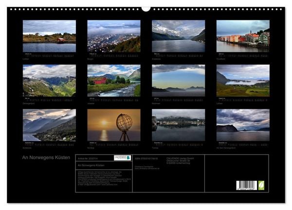 Produktbild: An Norwegens K&uuml;sten (Wandkalender 2026 DIN A2 quer), CALVENDO Monatskalender