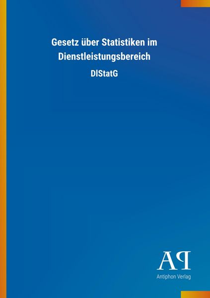 Produktbild: Gesetz &uuml;ber Statistiken im Dienstleistungsbereich