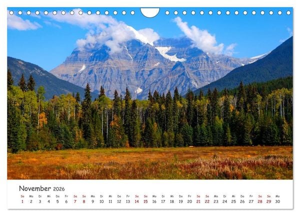 Produktbild: Kanadas Rocky Mountains: Zwischen Gipfeln & glasklaren Seen (Wandkalender 2026 DIN A4 quer), CALVENDO Monatskalender