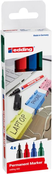 Produktbild: Edding 4-400-4-2 Permanentmarker wasserfest: Ja