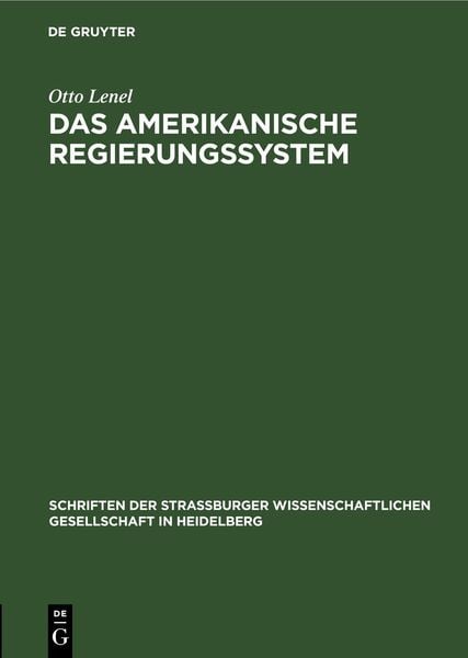 Produktbild: Das amerikanische Regierungssystem