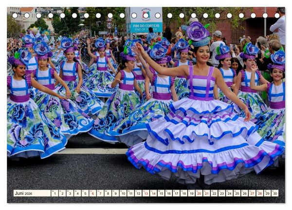 Produktbild: Blumenfest auf Madeira (Tischkalender 2026 DIN A5 quer), CALVENDO Monatskalender