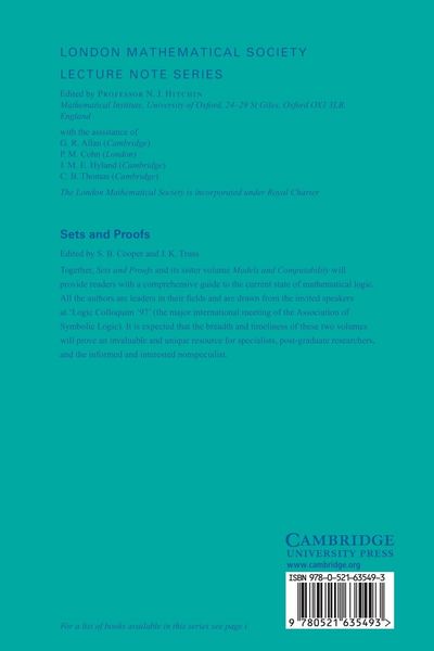 Produktbild: Sets and Proofs
