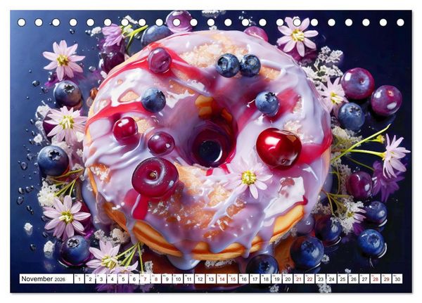 Produktbild: Bunte Donut-Tr&auml;ume - Himmlischer Geschmack aus Krapfenteig (Tischkalender 2026 DIN A5 quer), CALVENDO Monatskalender