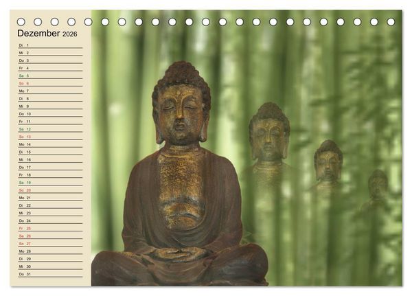 Produktbild: Buddha und Yin Yang (Tischkalender 2026 DIN A5 quer), CALVENDO Monatskalender