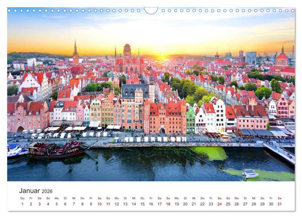 Produktbild: Danzig - Die goldene Stadt an der Ostsee. (Wandkalender 2026 DIN A3 quer), CALVENDO Monatskalender