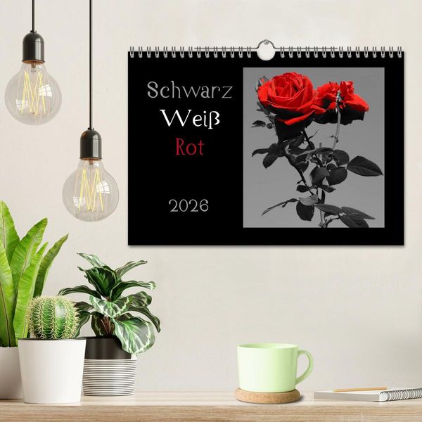 Produktbild: Schwarz-Wei&szlig;-Rot (Wandkalender 2026 DIN A4 quer), CALVENDO Monatskalender