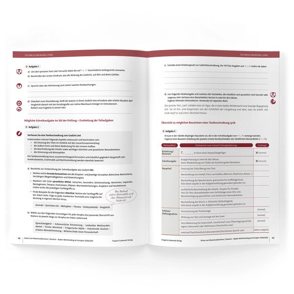 Produktbild: Sicher zum Realschulabschluss Deutsch Baden-W&uuml;rttemberg 2026 &ndash; inkl. L&ouml;sungen und Download
