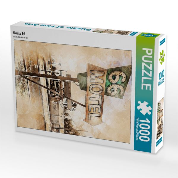 Produktbild: CALVENDO Puzzle Route 66 1000 Teile Lege-Gr&ouml;&szlig;e 480 x 640 cm Foto-Puzzle Bild von Peter Roder