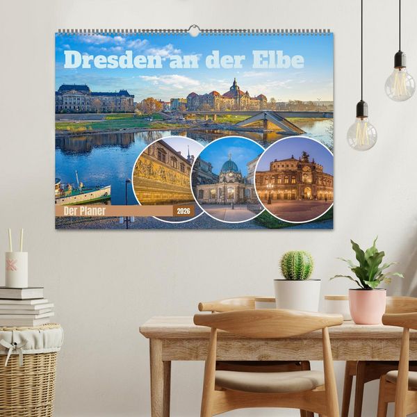 Produktbild: Dresden an der Elbe - Der Planer (Wandkalender 2026 DIN A2 quer), CALVENDO Monatskalender