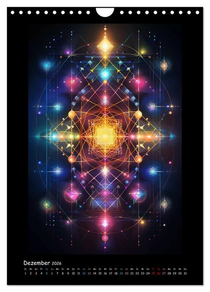 Produktbild: Fractale Mandalas (Wandkalender 2026 DIN A4 hoch), CALVENDO Monatskalender