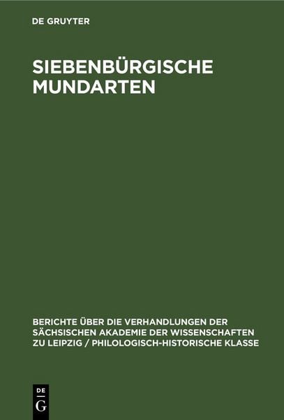 Produktbild: Siebenb&uuml;rgische Mundarten