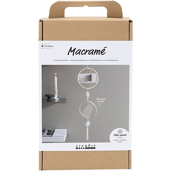 Produktbild: Creativ Company Kreativ Set Macram&eacute;, Mobile, Grau, Creme