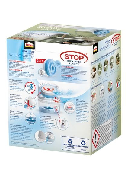Produktbild: Pattex Luftentfeuchter, BAD 360&deg; Kompaktger&auml;t und 450 g Tab, gr&uuml;n, 9H BADG3