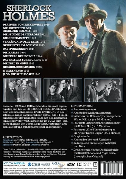 Produktbild: Sherlock Holmes Edition (Keepcase) [14 DVDs]