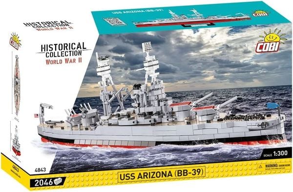 COBI Historical Collection 4843 - USS Arizona (BB-39), Schlachtschiff, WWII, Bauset