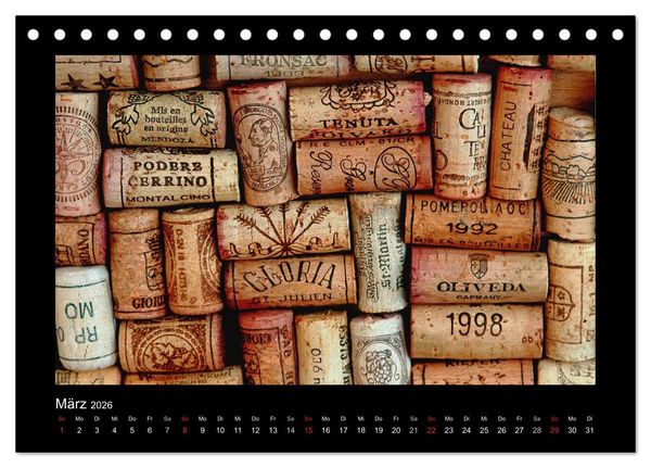 Produktbild: Wein - Reben, Wingerte und historische Weinkeller (Tischkalender 2026 DIN A5 quer), CALVENDO Monatskalender