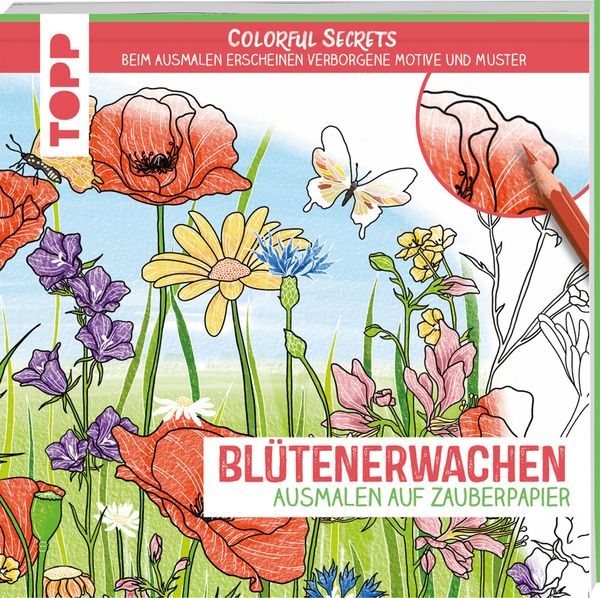 Produktbild: Colorful Secrets - Bl&uuml;tenerwachen (Ausmalen auf Zauberpapier)