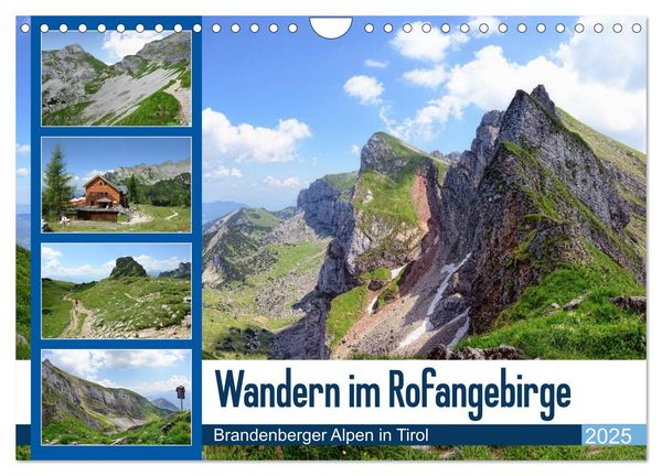 Wandern im Rofangebirge - Brandenberger Alpen in Tirol (Wandkalender 2025 DIN A4 quer), CALVENDO Monatskalender
