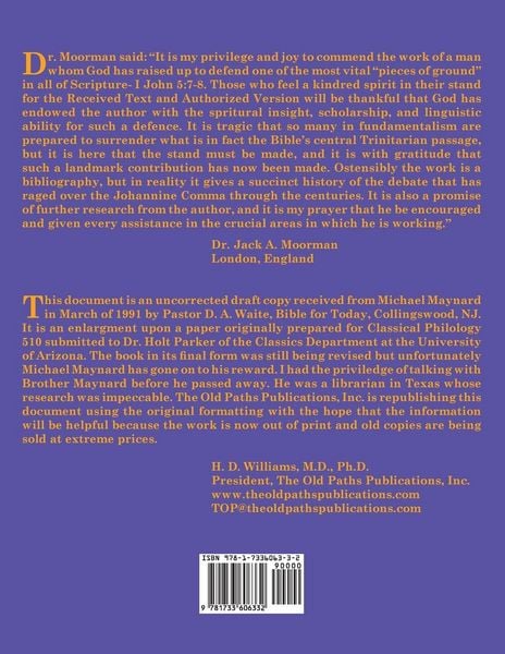 Produktbild: The Historical Defense of 1 John 5