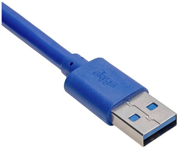 Produktbild: Akyga USB-Kabel USB-A Stecker, USB-A Buchse 1.00m Schwarz AK-USB-28