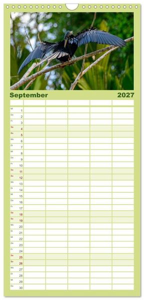 Produktbild: Familienplaner 2027 - Costa Rica - Naturparadies zwischen Karibik und Pazifik mit 5 Spalten (Wandkalender, 21 x 45 cm) CALVENDO