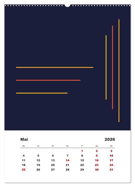 Produktbild: GeoArt - geometrische Formen (hochwertiger Premium Wandkalender 2026 DIN A2 hoch), Kunstdruck in Hochglanz