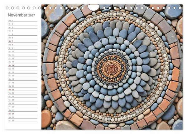 Produktbild: Natural Mandalas - Kraftvolle KI Mandalas aus Naturmaterialien (Wandkalender 2027 DIN A4 quer), CALVENDO Monatskalender