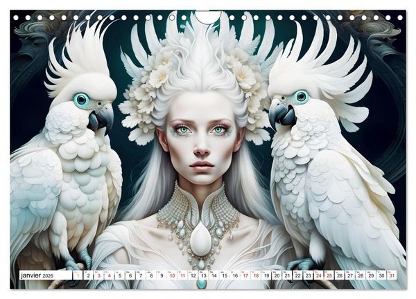 Produktbild: La muse aux oiseaux (Calendrier mural 2026 DIN A4 vertical), CALVENDO calendrier mensuel