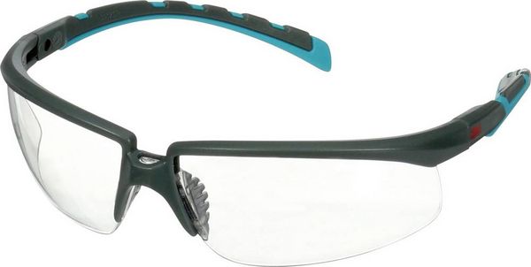 Produktbild: 3M S2001SGAF-BGR Schutzbrille mit Antibeschlag-Schutz, mit Antikratz-Schutz T&uuml;rkis, Grau EN 166 DIN 166