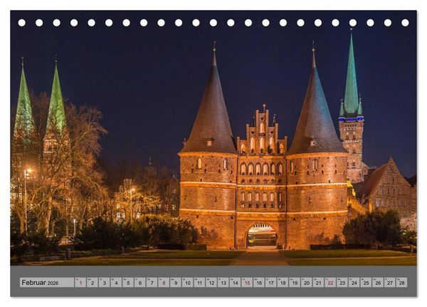 Produktbild: Ansichten der L&uuml;becker Altstadtinsel (Tischkalender 2026 DIN A5 quer), CALVENDO Monatskalender