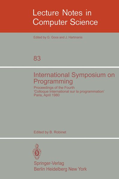 Produktbild: International Symposium on Programming