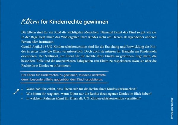 Produktbild: Kinderrechte in der Kita. 40 Reflexionskarten f&uuml;r die Teamarbeit