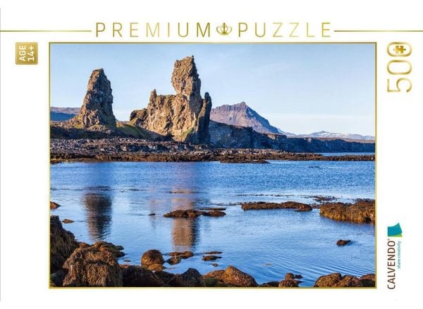 CALVENDO Puzzle Lóndrangar | 500 Teile Lege-Größe 48 × 36 cm Foto-Puzzle für Erwachsene