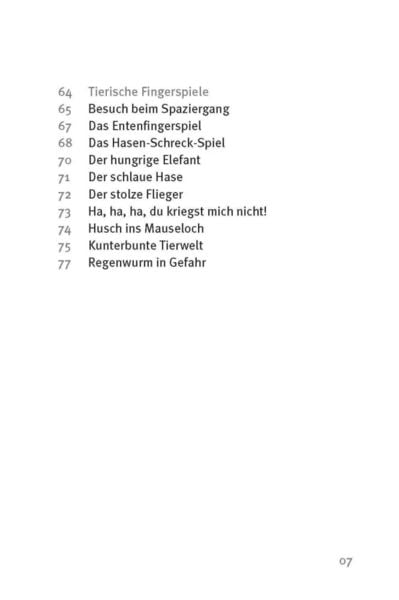 Die 50 besten Fingerspiele